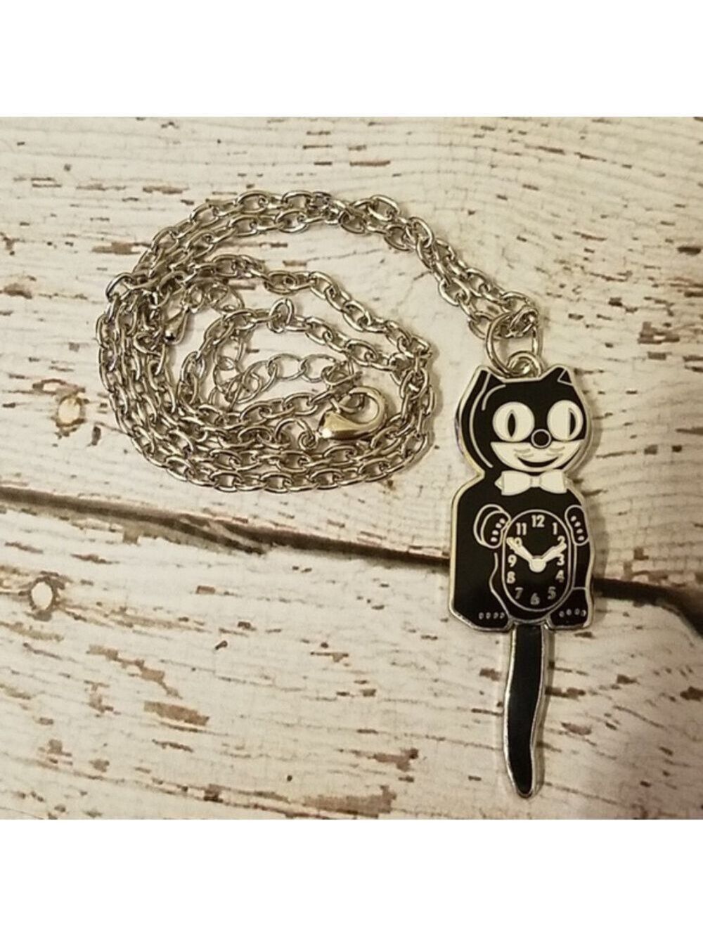 black kit-cat klock cat necklace - Picture 3 of 6
